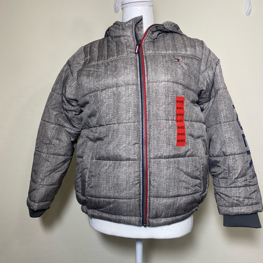 Tommy Hilfiger Steel Gray Kids Jacket Sz M-10/12. Nwt
